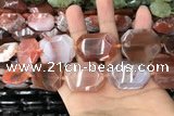 CNG7873 22*30mm - 28*35mm faceted freeform red agate beads