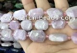 CNG7895 15.5 inches 13*18mm - 18*25mm faceted freeform kunzite beads