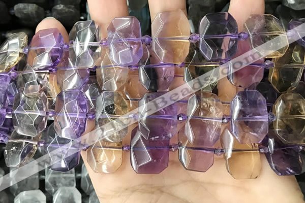 CNG7919 15.5 inches 13*18mm - 15*25mm faceted freeform ametrine beads