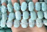CNG7921 15.5 inches 13*18mm - 15*25mm faceted freeform amazonite beads