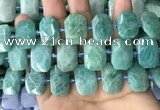 CNG7922 15.5 inches 13*18mm - 15*25mm faceted freeform amazonite beads