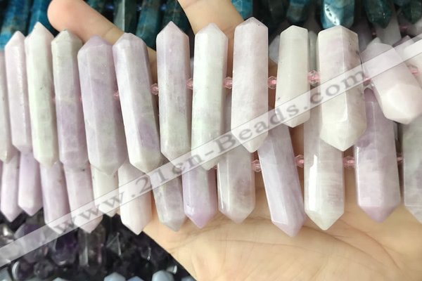 CNG7932 15.5 inches 10*22mm - 12*45mm faceted nuggets kunzite beads