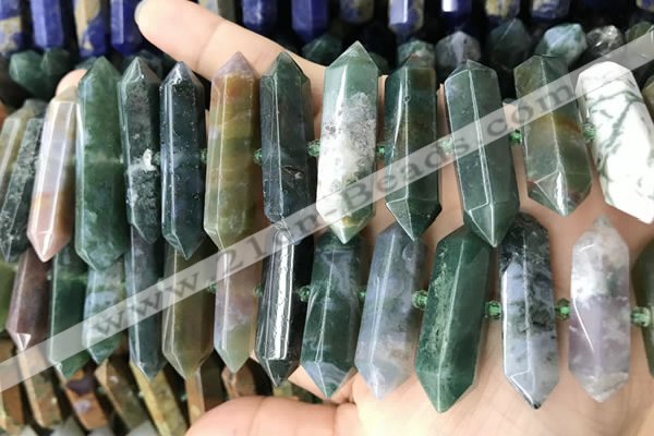 CNG7946 15.5 inches 10*22mm - 12*45mm faceted nuggets Indian agate beads