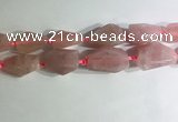 CNG7951 15.5 inches 15*25mm - 20*40mm nuggets rose quartz beads