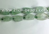 CNG7957 15.5 inches 15*25mm - 20*40mm nuggets green fluorite beads