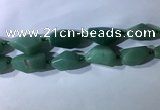 CNG7961 15.5 inches 15*25mm - 20*40mm nuggets green aventurine beads