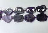 CNG7975 25*30mm - 35*45mm freeform amethyst slab beads