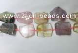 CNG7978 25*30mm - 35*45mm freeform mixed quartz slab beads