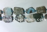 CNG7981 25*30mm - 35*45mm freeform larimar slab beads