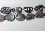 CNG7982 25*30mm - 35*45mm freeform charoite slab beads