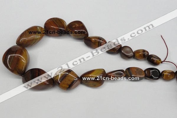 CNG80 15.5 inches 10*15mm - 25*35mm nuggets yellow tiger eye beads