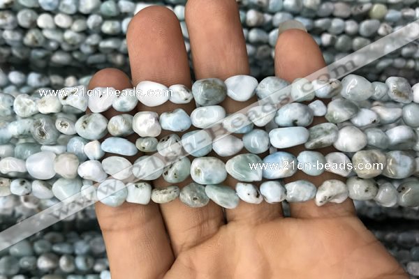 CNG8016 15.5 inches 6*8mm nuggets larimar gemstone beads