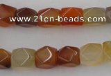 CNG803 15.5 inches 9*12mm faceted nuggets agate gemstone beads