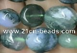 CNG8039 15.5 inches 8*10mm nuggets moss agate beads wholesale