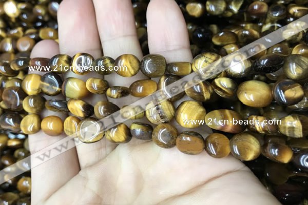 CNG8048 15.5 inches 8*10mm nuggets yellow tiger eye beads