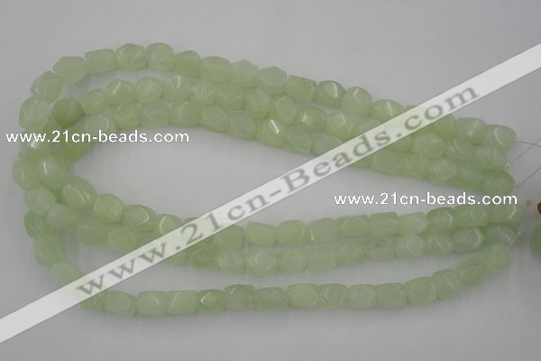 CNG806 15.5 inches 8*12mm faceted nuggets New jade beads