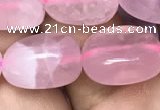 CNG8060 15.5 inches 8*10mm - 10*14mmm nuggets rose quartz beads