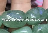 CNG8064 8*10mm - 10*14mmm nuggets green strawberry quartz beads