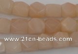 CNG812 15.5 inches 9*12mm faceted nuggets pink aventurine beads