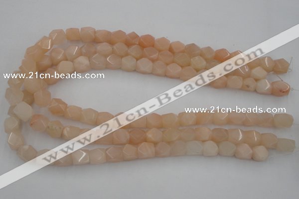 CNG812 15.5 inches 9*12mm faceted nuggets pink aventurine beads