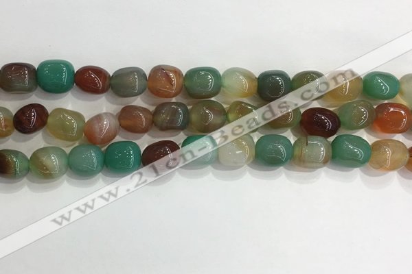 CNG8122 15.5 inches 8*12mm nuggets agate beads wholesale