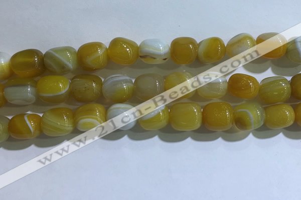 CNG8131 15.5 inches 8*12mm nuggets striped agate beads wholesale