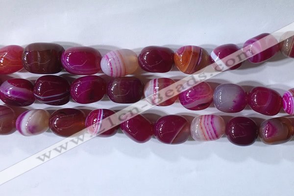 CNG8133 15.5 inches 8*12mm nuggets striped agate beads wholesale