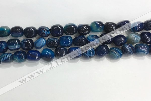 CNG8135 15.5 inches 8*12mm nuggets striped agate beads wholesale