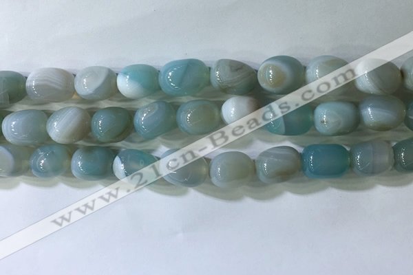 CNG8136 15.5 inches 8*12mm nuggets striped agate beads wholesale