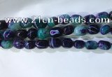 CNG8146 15.5 inches 8*12mm nuggets striped agate beads wholesale