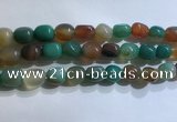 CNG8158 15.5 inches 10*14mm nuggets agate beads wholesale