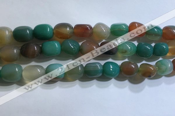 CNG8158 15.5 inches 10*14mm nuggets agate beads wholesale