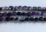 CNG8186 15.5 inches 10*14mm nuggets striped agate beads wholesale