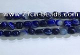 CNG8189 15.5 inches 10*14mm nuggets striped agate beads wholesale