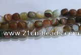 CNG8195 15.5 inches 10*14mm nuggets striped agate beads wholesale