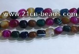 CNG8199 15.5 inches 10*14mm nuggets striped agate beads wholesale