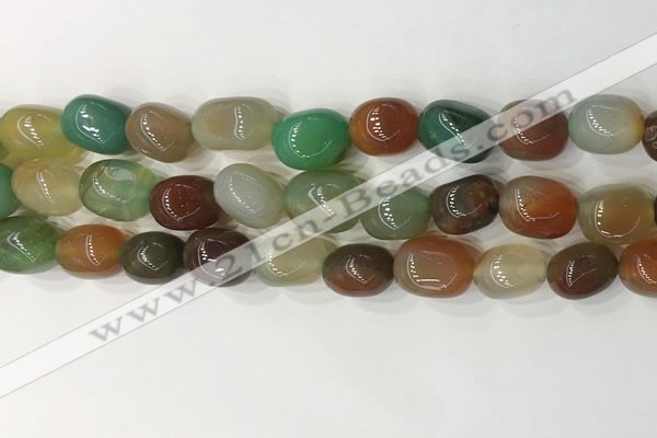 CNG8214 15.5 inches 12*16mm nuggets agate beads wholesale