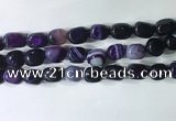 CNG8227 15.5 inches 12*16mm nuggets striped agate beads wholesale