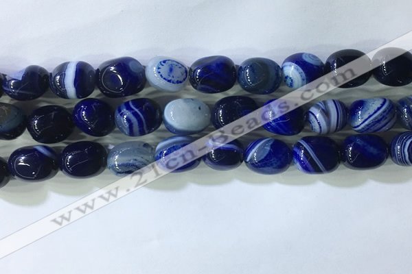 CNG8230 15.5 inches 12*16mm nuggets striped agate beads wholesale