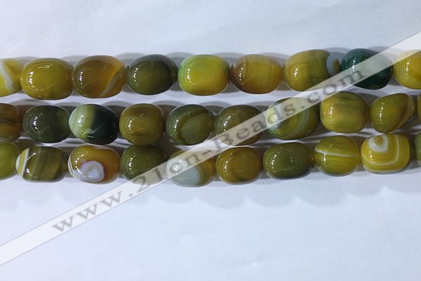 CNG8236 15.5 inches 12*16mm nuggets striped agate beads wholesale