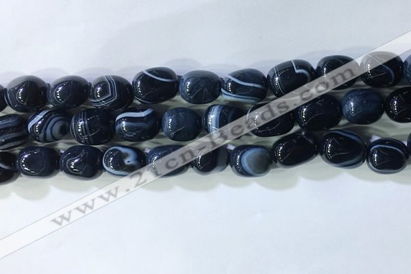 CNG8241 15.5 inches 12*16mm nuggets striped agate beads wholesale