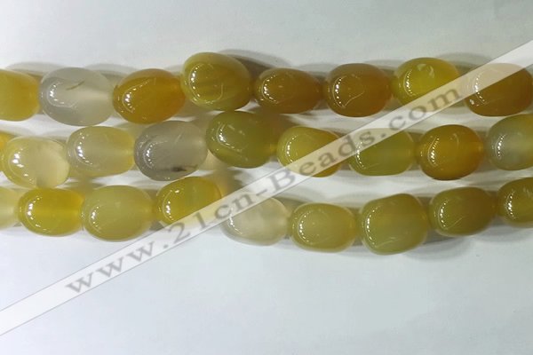 CNG8245 15.5 inches 13*18mm nuggets agate beads wholesale