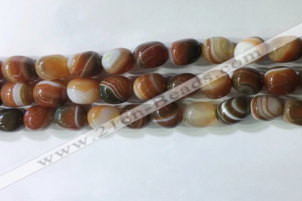 CNG8278 15.5 inches 13*18mm nuggets striped agate beads wholesale
