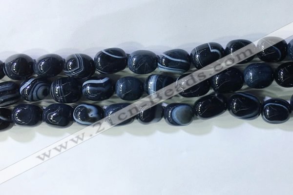 CNG8281 15.5 inches 13*18mm nuggets striped agate beads wholesale