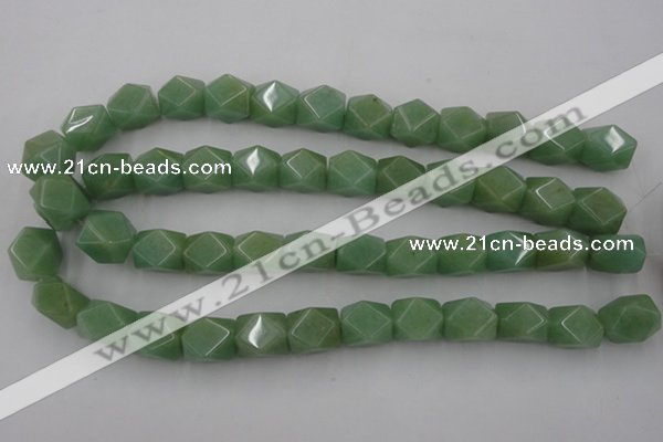 CNG830 15.5 inches 13*18mm faceted nuggets green aventurine beads