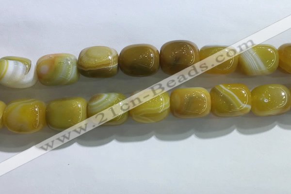 CNG8311 15.5 inches 15*20mm nuggets striped agate beads wholesale