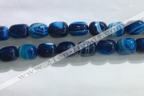 CNG8316 15.5 inches 15*20mm nuggets striped agate beads wholesale