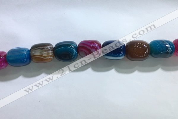 CNG8320 15.5 inches 15*20mm nuggets striped agate beads wholesale