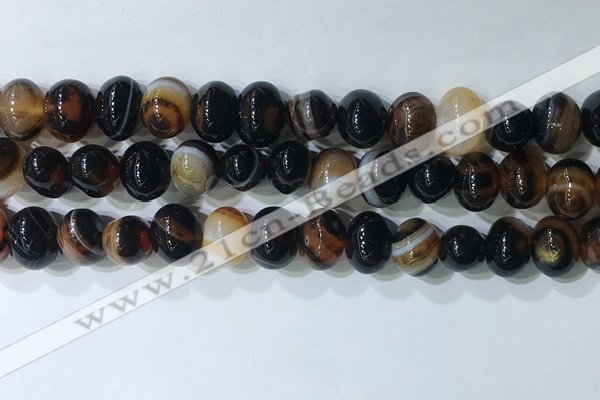 CNG8352 15.5 inches 10*12mm nuggets striped agate beads wholesale