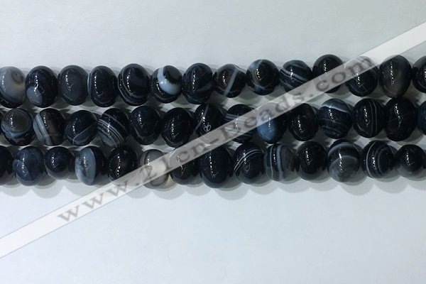 CNG8353 15.5 inches 10*12mm nuggets striped agate beads wholesale